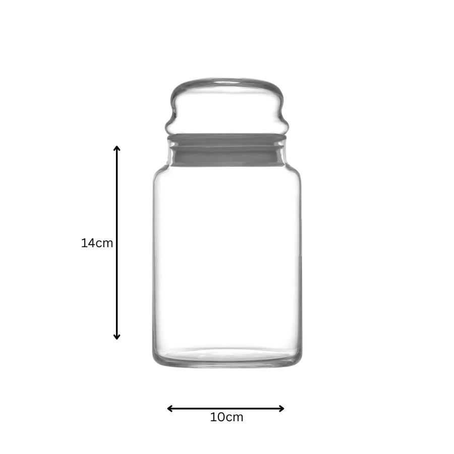 LAV Glass Canister Jar 635ml with Grey Lid SGN2385