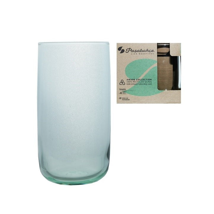 Pasabahce Iconic Hiball Recycle Glass Tumbler 365ml 4pack 24033