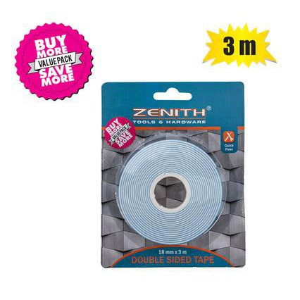 Zenith Double Sided Tape 18x3000mm