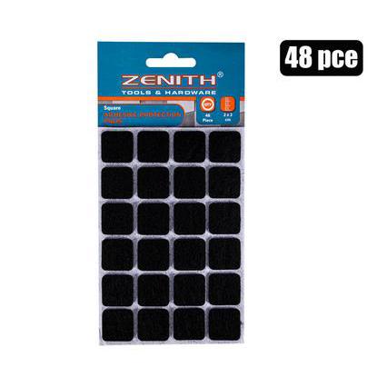 Zenith Black Adheisve Protection Pads 2x2cm 48pcs