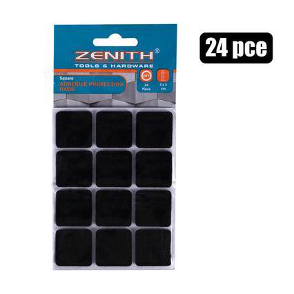 Zenith Black Adheisve Protection Pads 3x3cm 24pcs