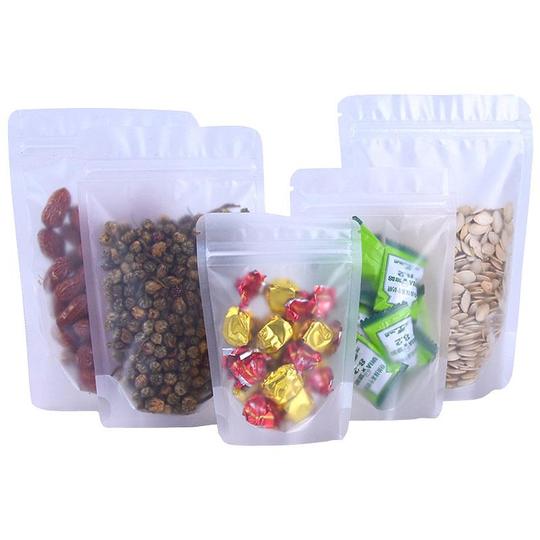 Zip Lock Pouch Bag Resealable 180x275mm Matte Finish Frosted Clear 10pack