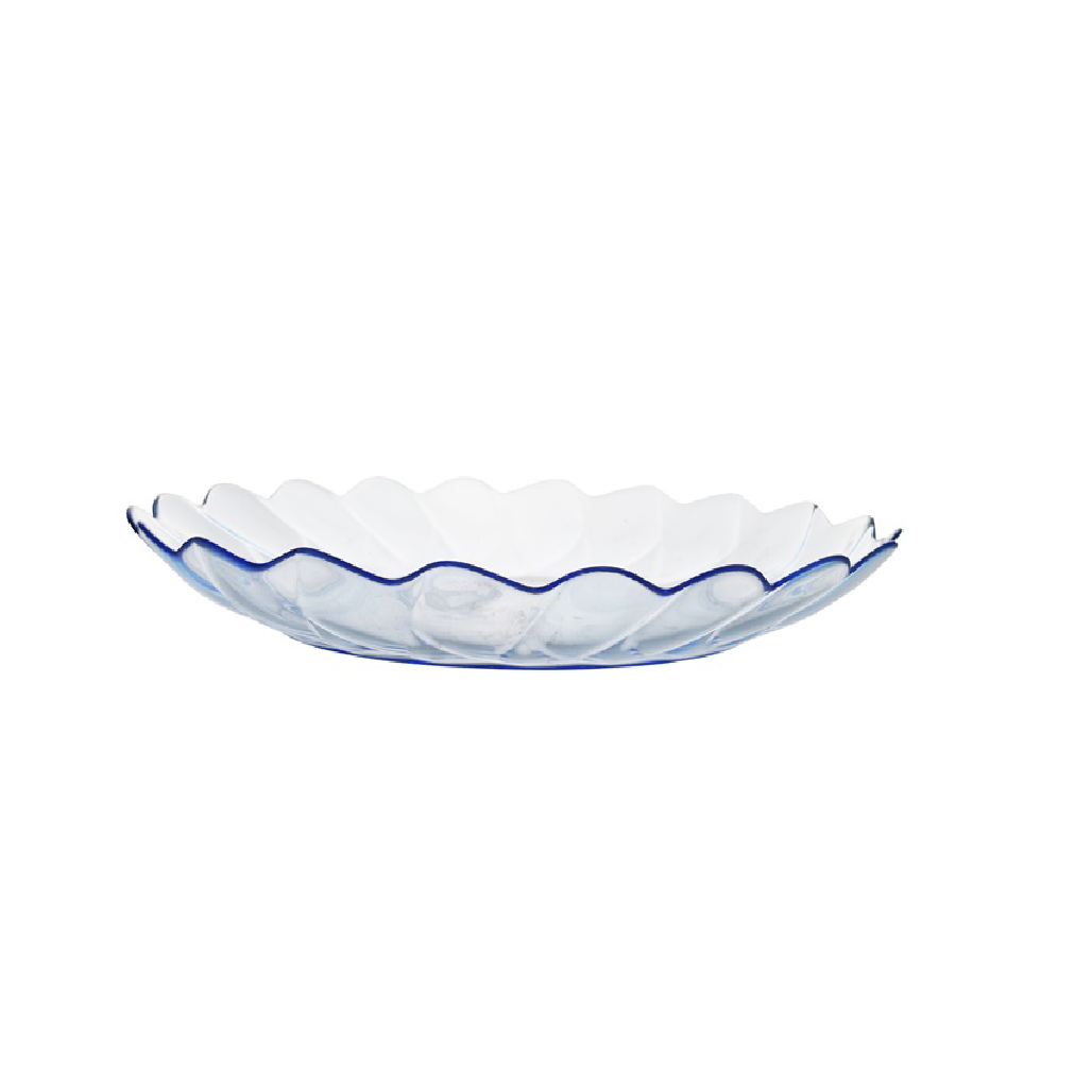 Pasabahce Glass Serving Platter Oval Blue Glass 28.5x24x4cm 40343
