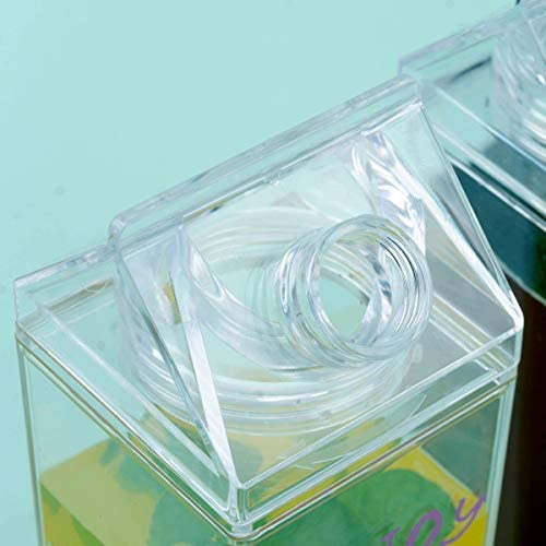 Milk Carton Bottle 500ml Acrylic Plastic