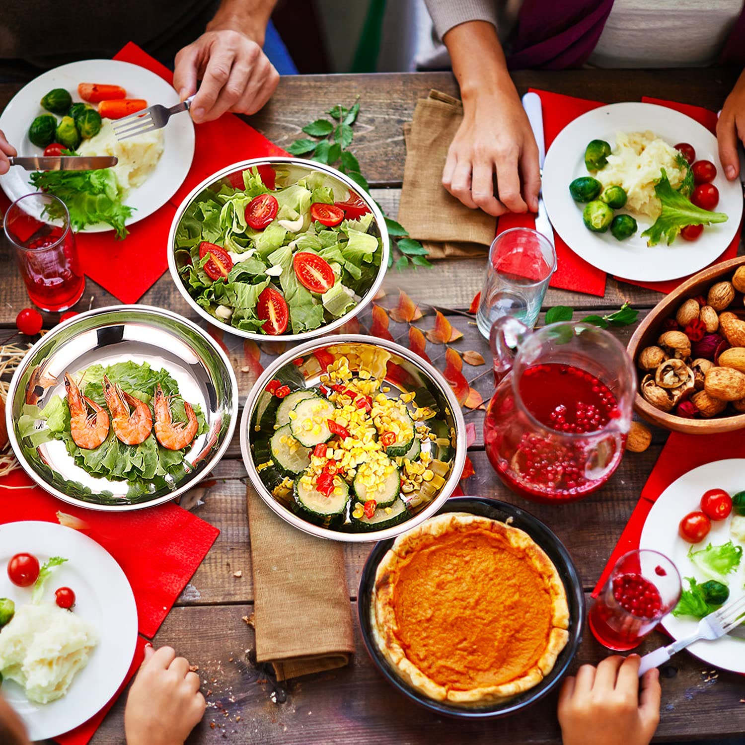 Dinner Plate 24cm Stainless Steel - Cafeteria Feeding Plate