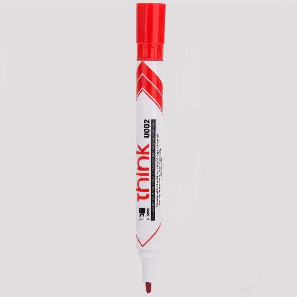 Deli Dry Erase Whiteboard Marker Red Chisel Tip 2.5mm EU00240 1pc