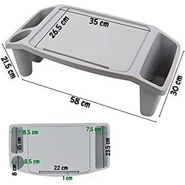 Plastic Laptop Table 58x30x21cm Bed Tray Edu Desk