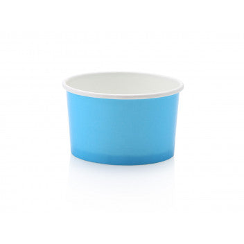 Ice Cream Paper Cups 150ml Pastel Blue Vintage Tubs 10pack