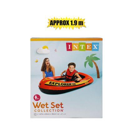 Intex Boat Explorer 100 1-Person Boat - Orange 147x84x36cm