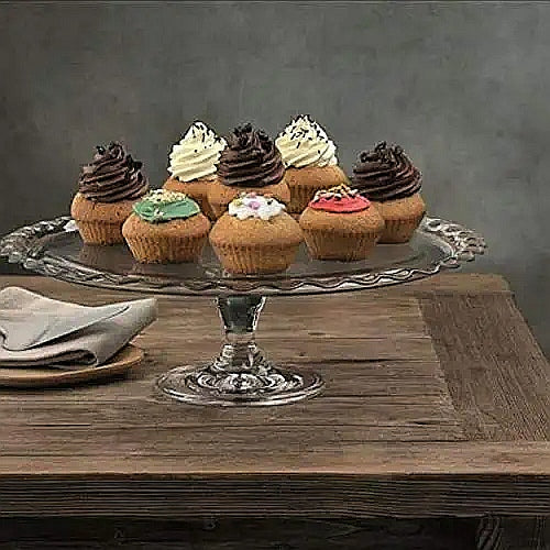 Pasabahce Patisserie Cake Server 370mm Footed Plate Stand