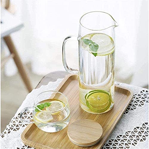 LAV Glass Water Jug 1.2L with Wood Lid SGN1940