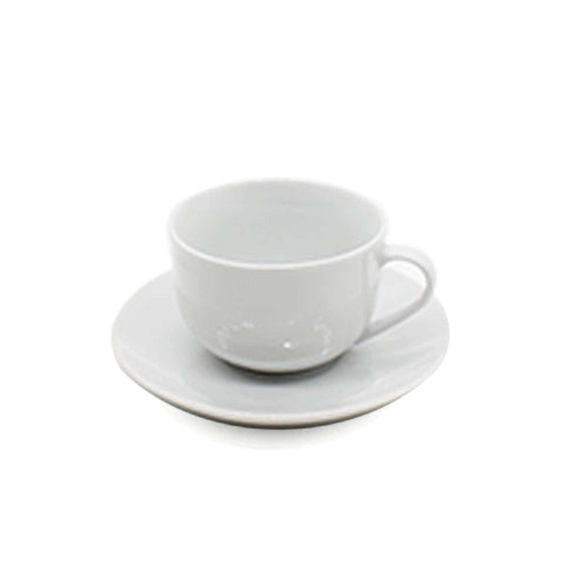 Porcelain Cup & Saucer White Set 220ml SGN2023
