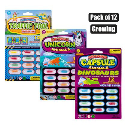 Novelty Growing Cupsules 12 Card Pack
