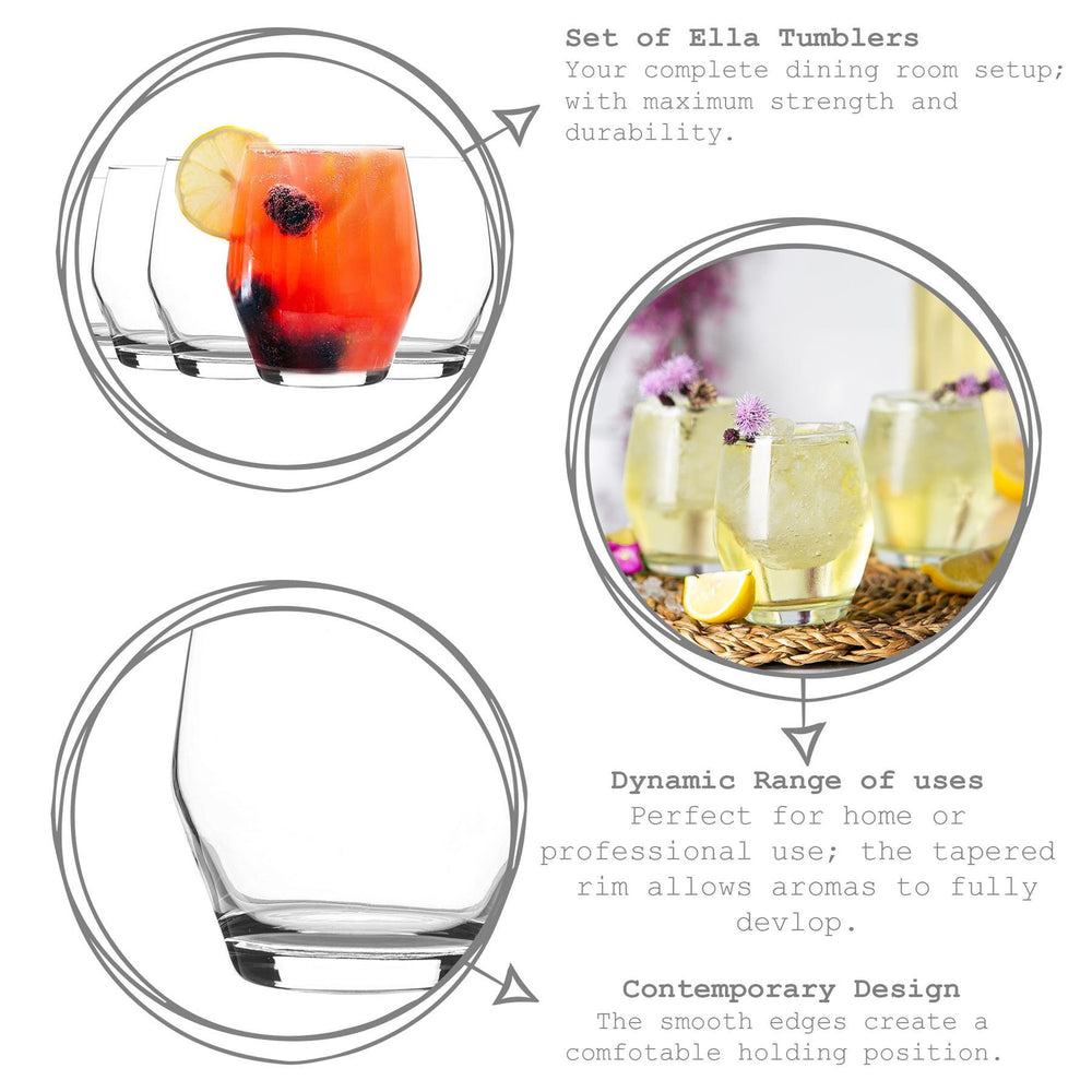 LAV Glass Tumbler 360ml Ella Whisky 6pack SGN1370