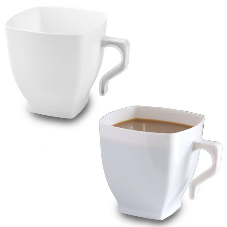 Coffee Mug 250ml PP White PP Plastic 12pack