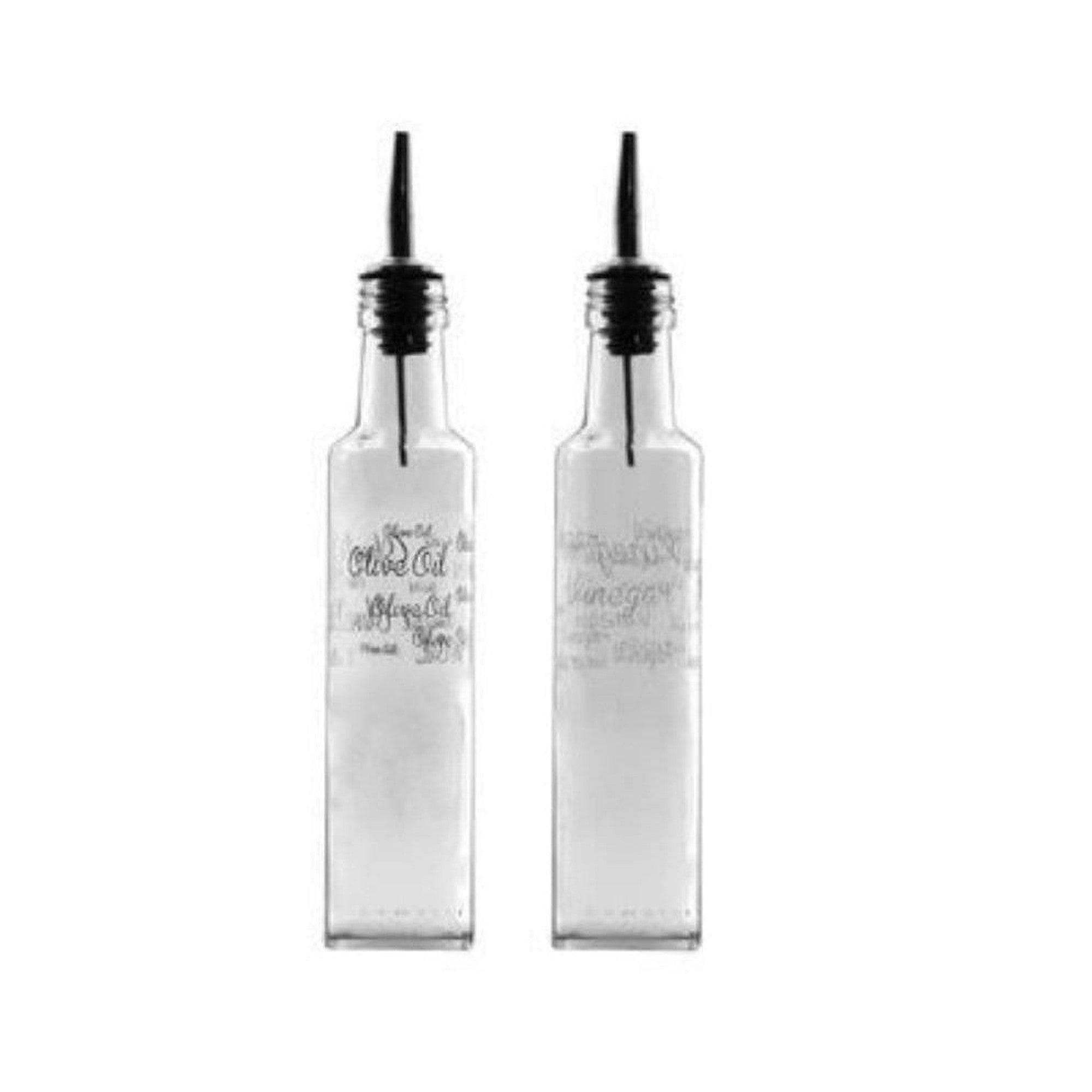 Consol 500ml Round Glass Bottle Olive Oil-Vinegar with Pourer Lid