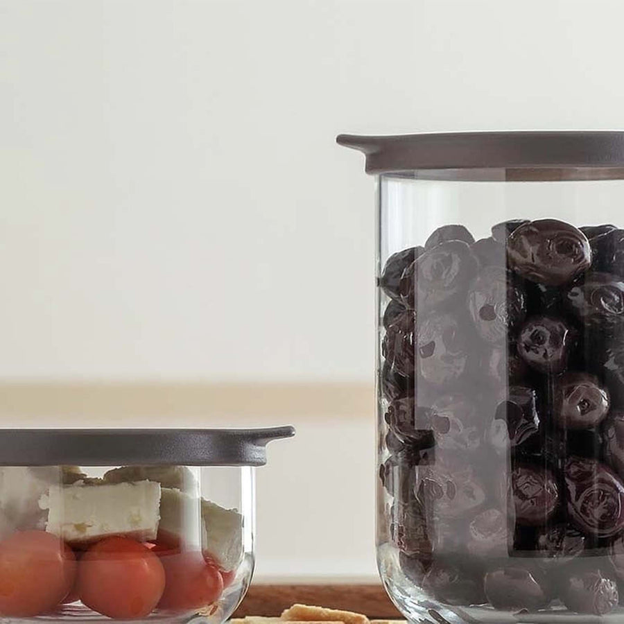 Lav Glass Bowl 380ml with Grey Lid 380ml SGN942