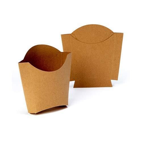 Kraft Paper French Fry Chip Box 10x4x1cm 5pack