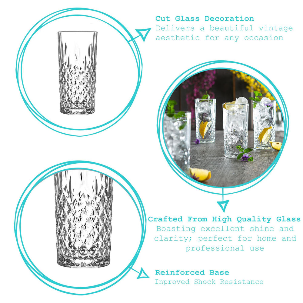 LAV Hiball Glass Tumbler 356ml Odin 6pack SGN2343