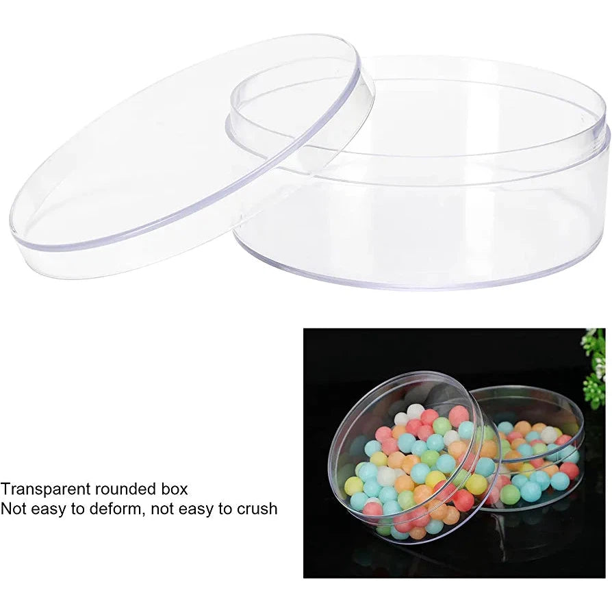 180ml Acrylic Gift Box Container Round Jar with Lid 8.5x5cm