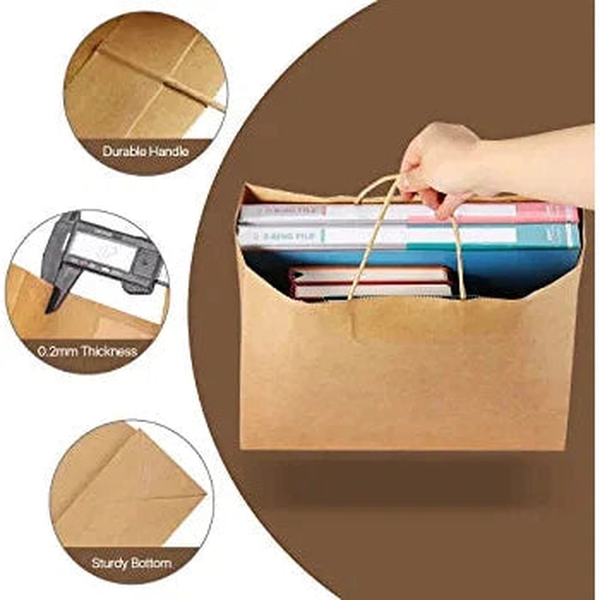 Kraft Paper Gift Shopper Bag 130gsm Landscape