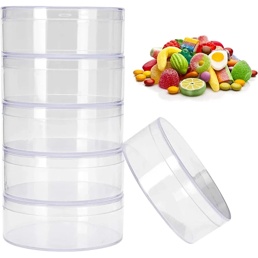 180ml Acrylic Gift Box Container Round Jar with Lid 8.5x5cm