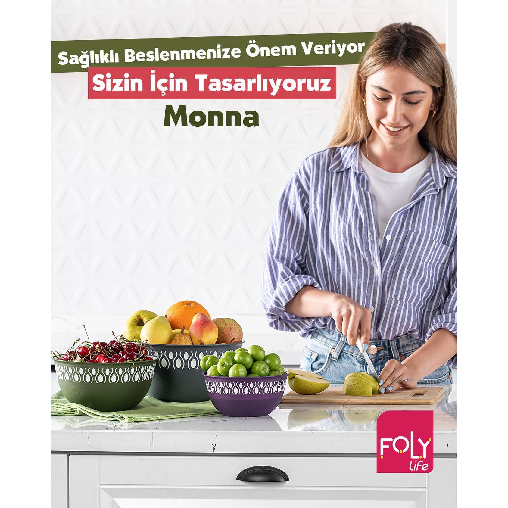 Foly Life Monna Bowl 1L Round BNM0230 Titiz