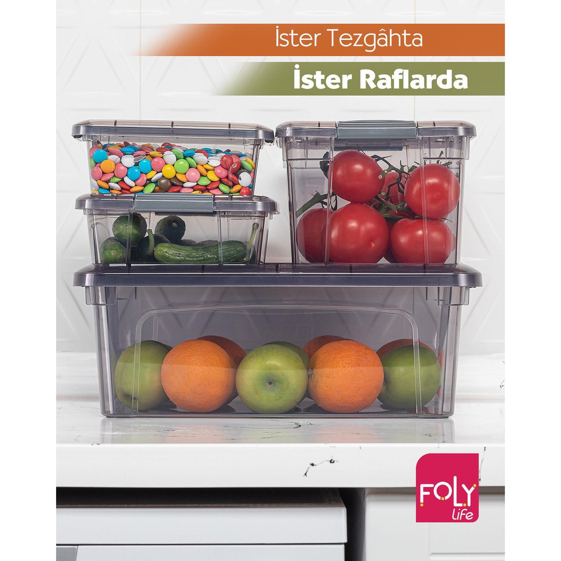 Foly Life Royal Storage Box 5.7L with Clip Lock Lid Black BNM0216 Titiz