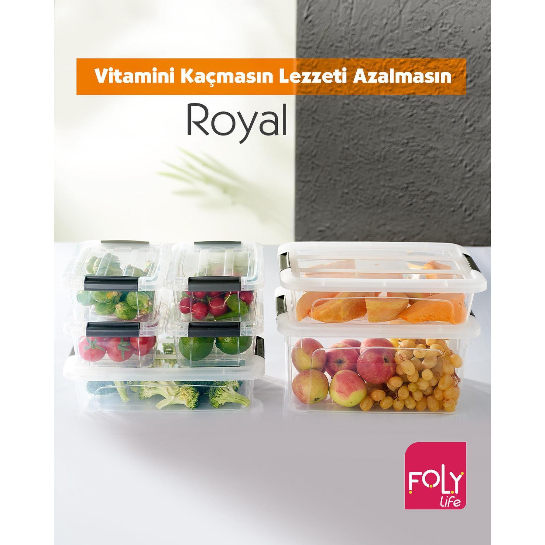 Foly Life Royal Storage Box 2.8L with Clip Lock Lid Black BNM0179W Titiz