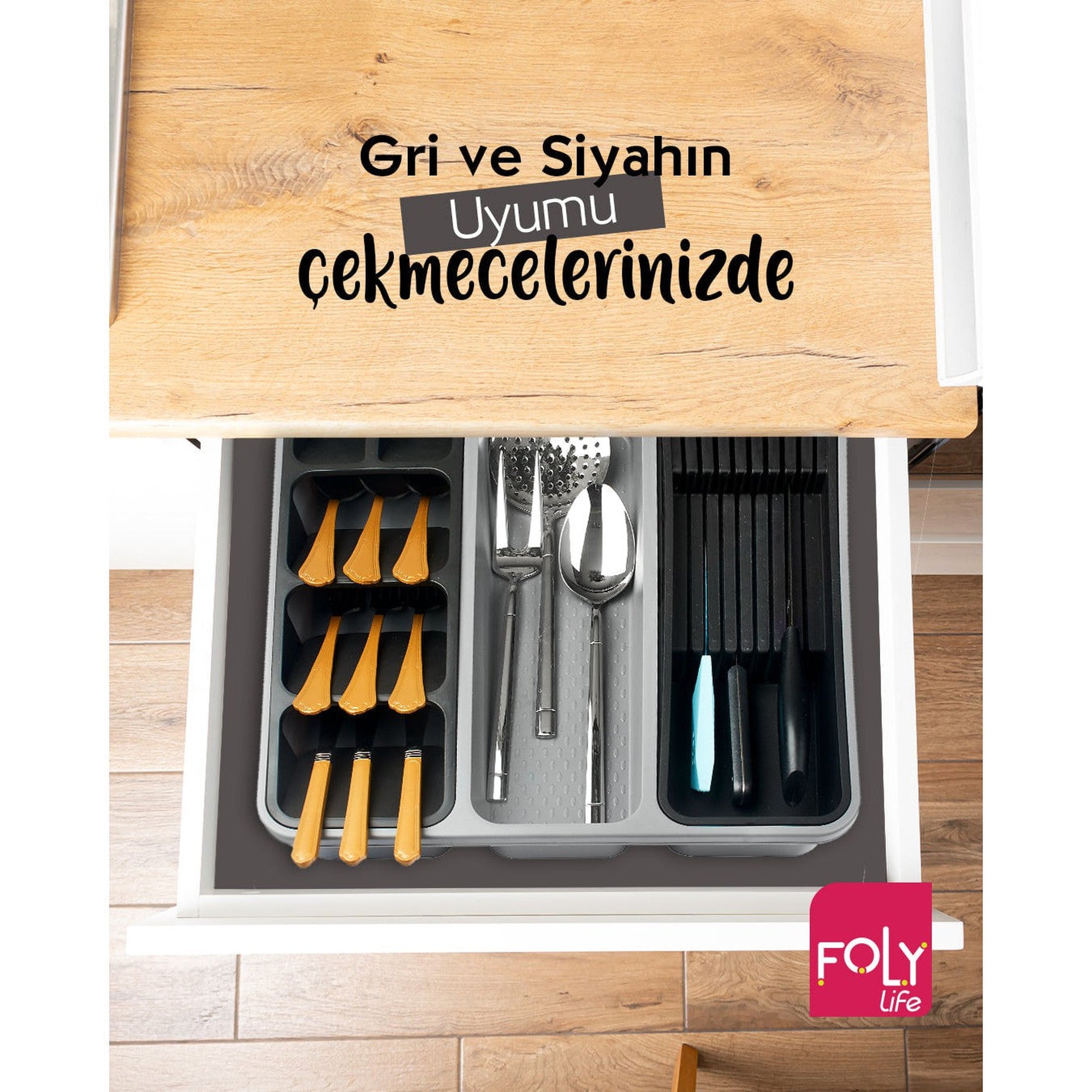 Foly Life Cutlery Organiser Tray Big Knife BNM0490 Titiz
