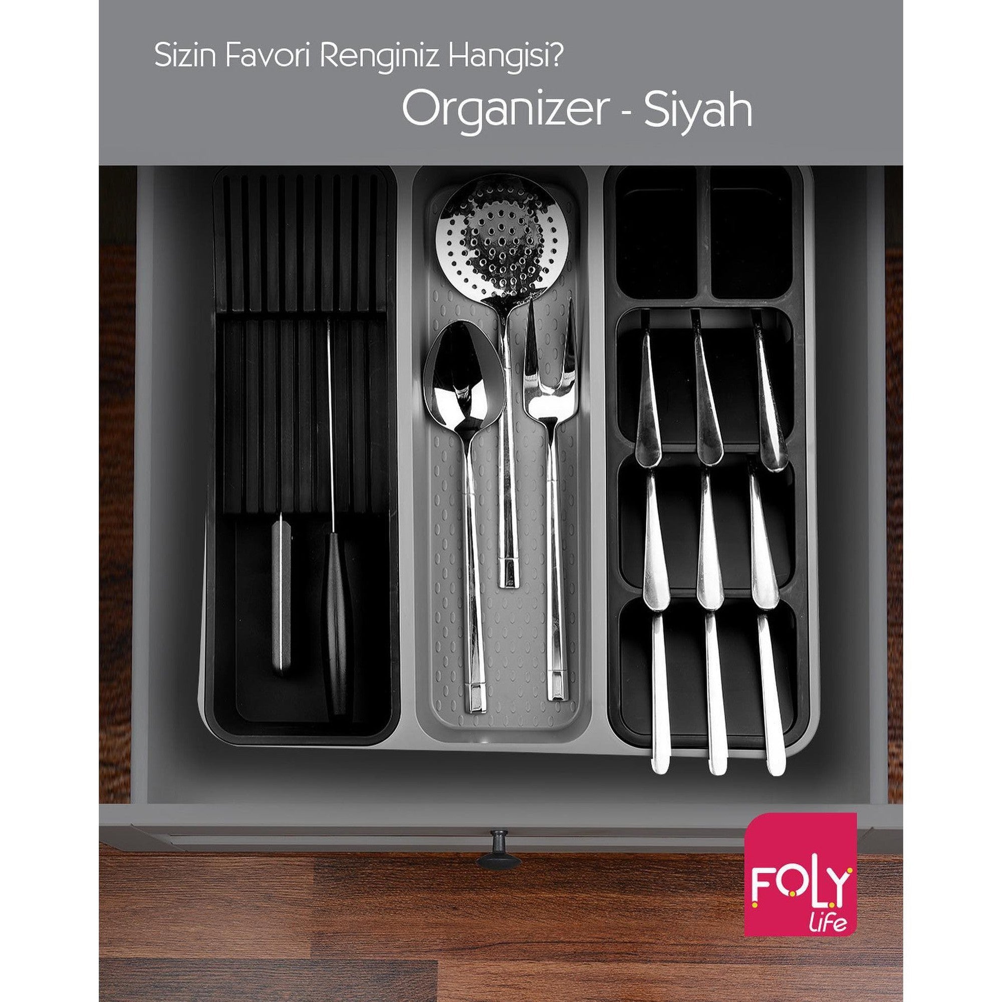 Foly Life Cutlery Organiser Tray Big Knife BNM0490 Titiz