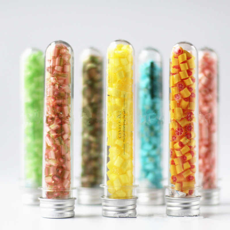 Plastic PET Test Tube 10cm - Vials Container Bottle Tube Shape with Lid