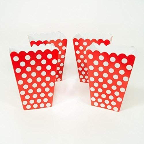 Popcorn Holder Boxes Polka Dot 10pack