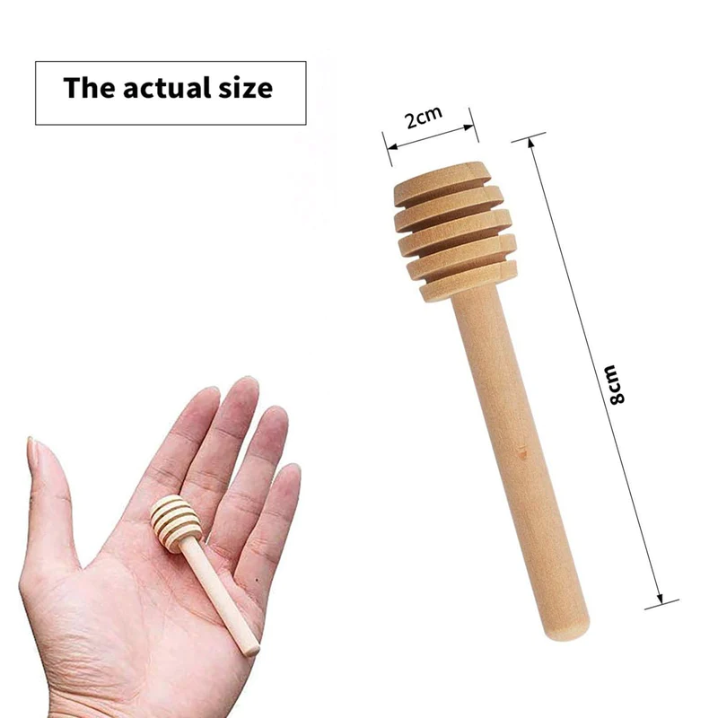 Wooden Honey Dipper Stick Small 8cm