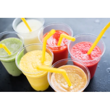 250ml Plastic Disposable Smoothie Cup Clear Plastic No Lid 10pack