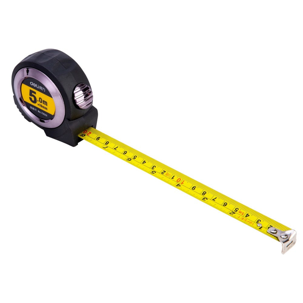 Deli Measuring Tape Steel 5mx19mm Grey