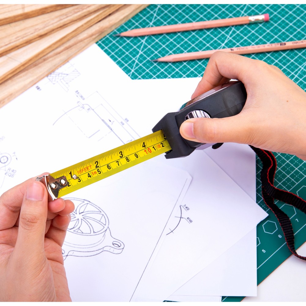 Deli Measuring Tape Steel 5mx19mm Grey