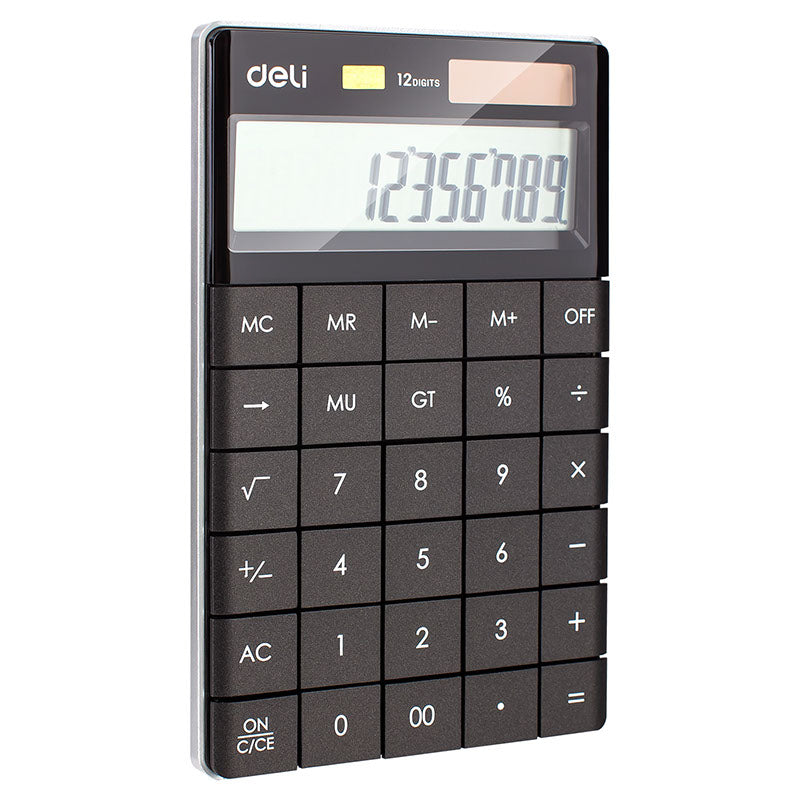 Deli Calculator 12-Digit Black