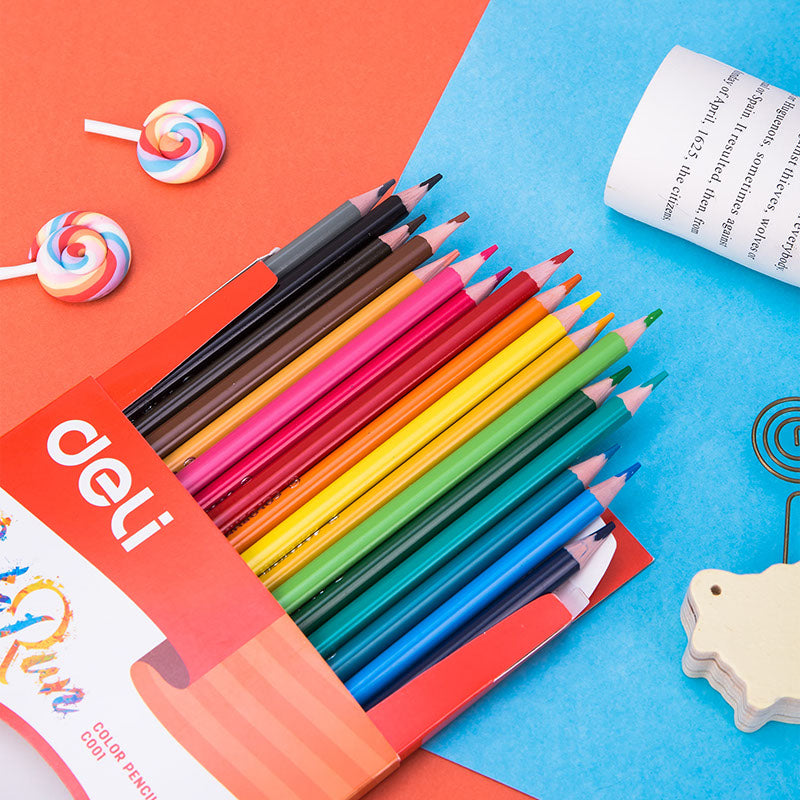 Deli Pencil Colours 18pack Assorted