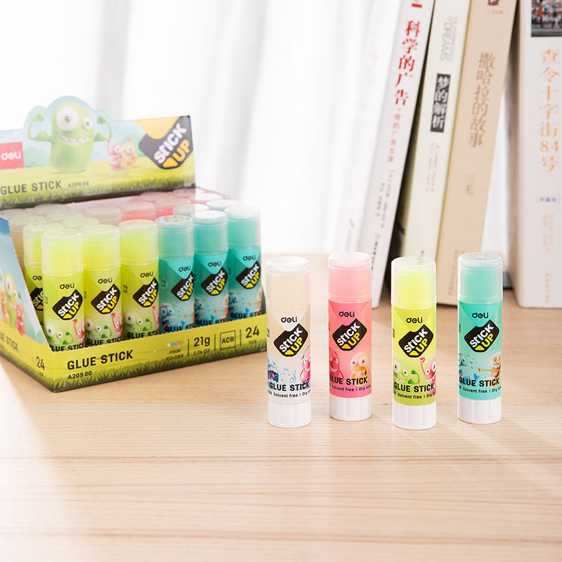 Deli Glue Stick 21g 1pc - Solvent Free Dry Slow Stick up