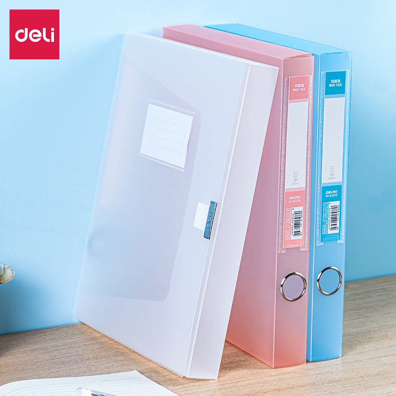 Deli A4 File Box Transparent Color - Holds 350-Sheets