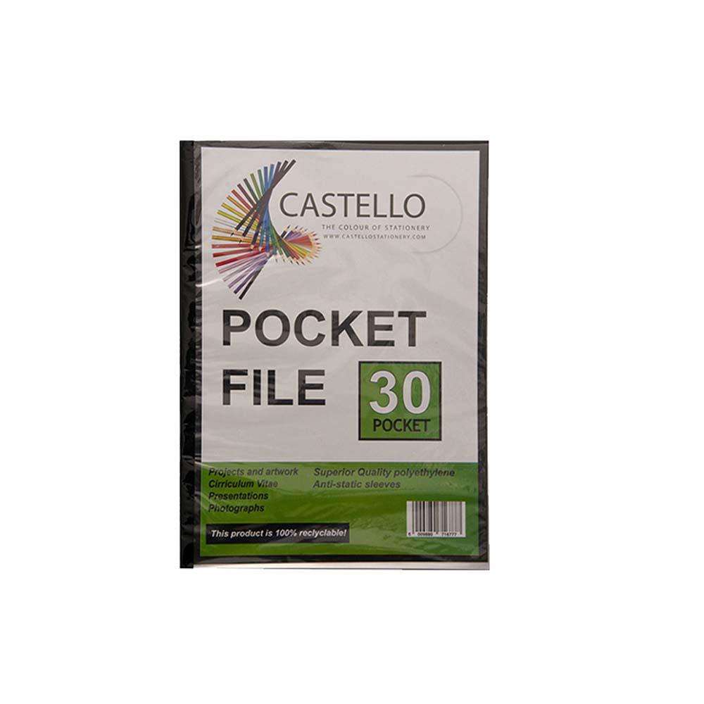 Castello A4 Flip File 30pg Filing Pockets