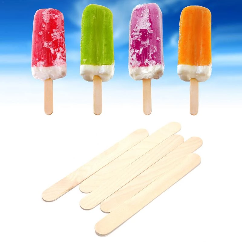 Wooden Ice Cream Candy Sticks 15x2cm 50pack