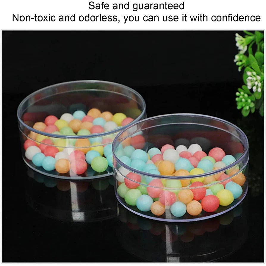 180ml Acrylic Gift Box Container Round Jar with Lid 8.5x5cm