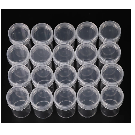 Plastic Vials PVC 15ml Mini Jar Bottle with Screw Cap 12pack