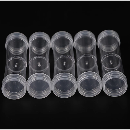 Plastic Vials PVC 15ml Mini Jar Bottle with Screw Cap 12pack