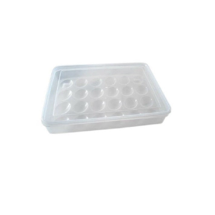 Plastic Egg Storage Tray Holder Box 24-Grid Clamshell Box