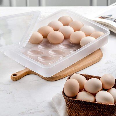 Plastic Egg Storage Tray Holder Box 24-Grid Clamshell Box