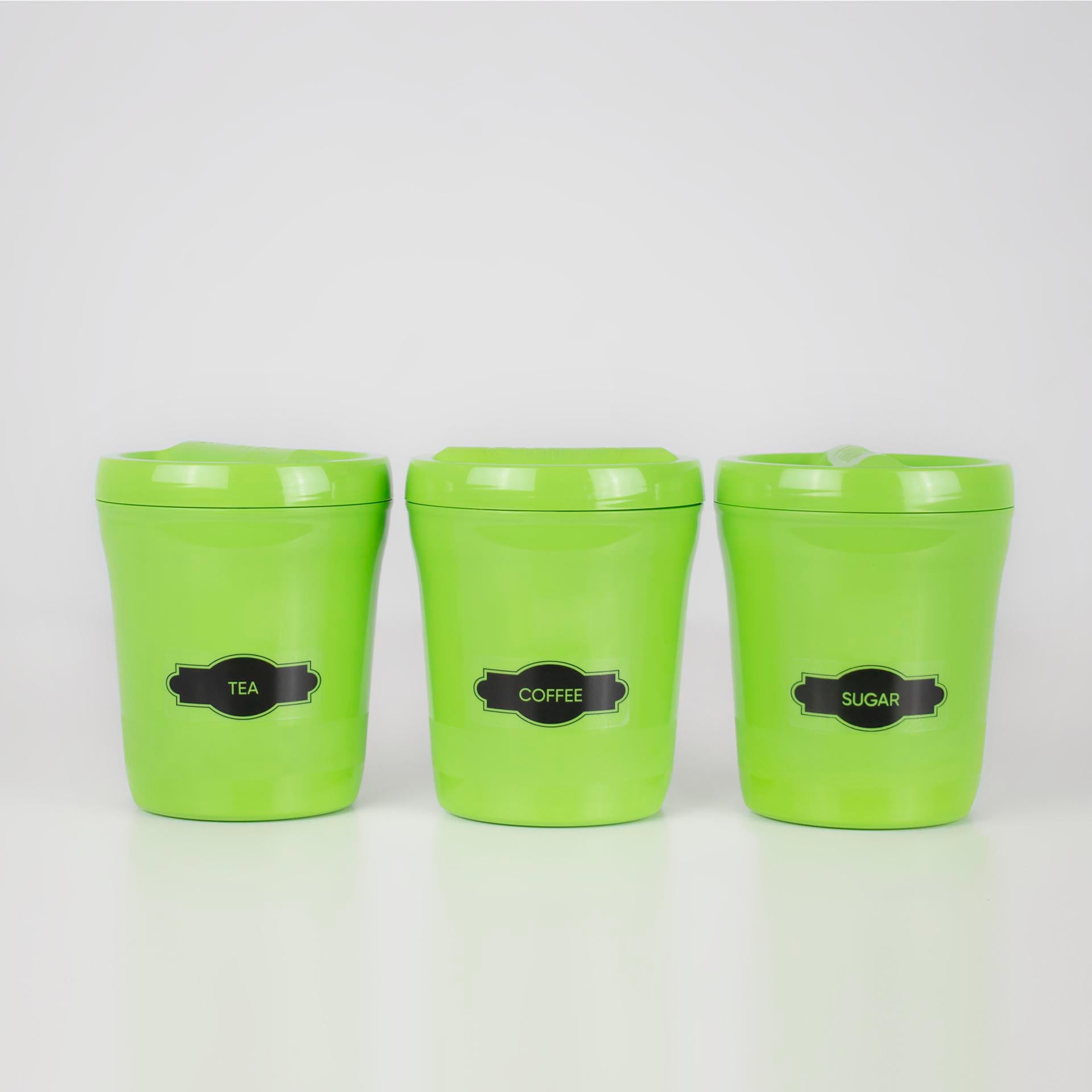 Otima Canister Set Tea Coffee Sugar 3pc Set