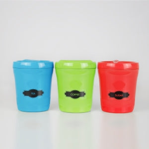 Otima Canister Set Tea Coffee Sugar 3pc Set